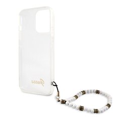 GUHCP13XKPSWH Guess PC Script and White Pearls Case for iPhone 13 Pro Max Transparent цена и информация | Чехлы для телефонов | kaup24.ee