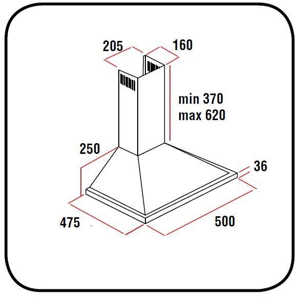 Schlosser H011D50X75 цена и информация | Õhupuhastid | kaup24.ee