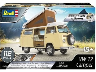 Сборная пластиковая модель Revell - VW T2 Camper (easy-click), 1/24, 07676 цена и информация | Конструкторы и кубики | kaup24.ee
