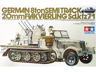 Конструктор Tamiya - German 8 ton Semi Track 20 мм Flakvierling Sd.Kfz 7/1, 1/35, 35050 цена и информация | Конструкторы и кубики | kaup24.ee