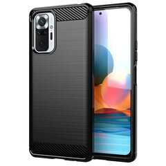 Telefoniümbris Carbon, Xiaomi Redmi Note 10 Pro, must hind ja info | Telefoni kaaned, ümbrised | kaup24.ee