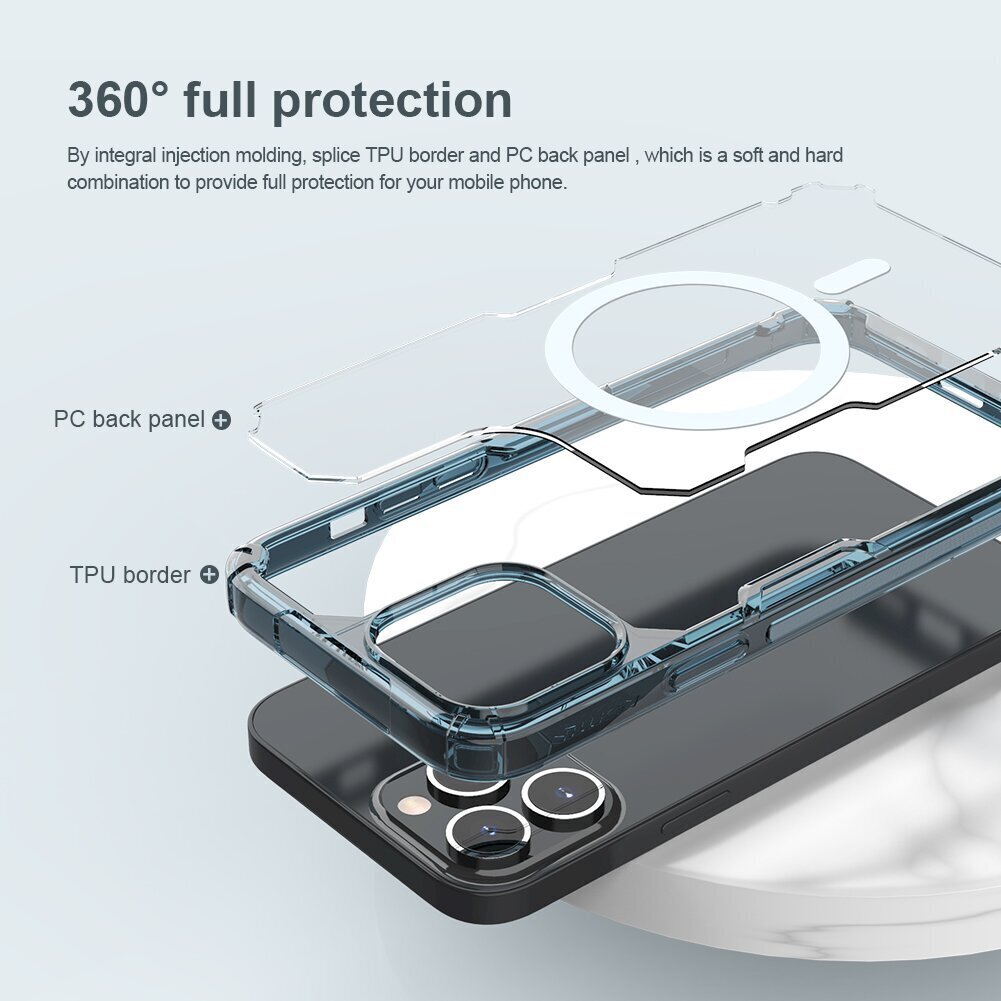 Telefonni ümbris Apple iPhone 13 Pro Max Nillkin Nature TPU PRO Magnetic, läbipaistev hind ja info | Telefoni kaaned, ümbrised | kaup24.ee