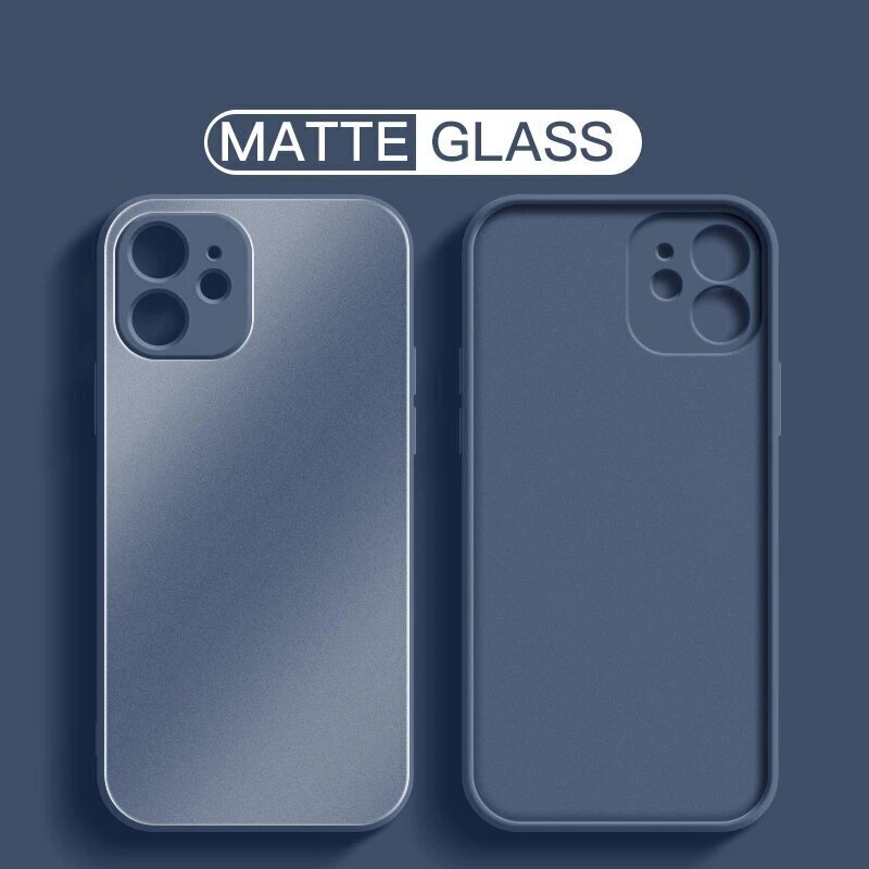 Telefoniümbris Matte Blue Skyfall Glass case (integrated tempered glass) Soundberry Apple iPhone 12 sinist värvi цена и информация | Telefoni kaaned, ümbrised | kaup24.ee