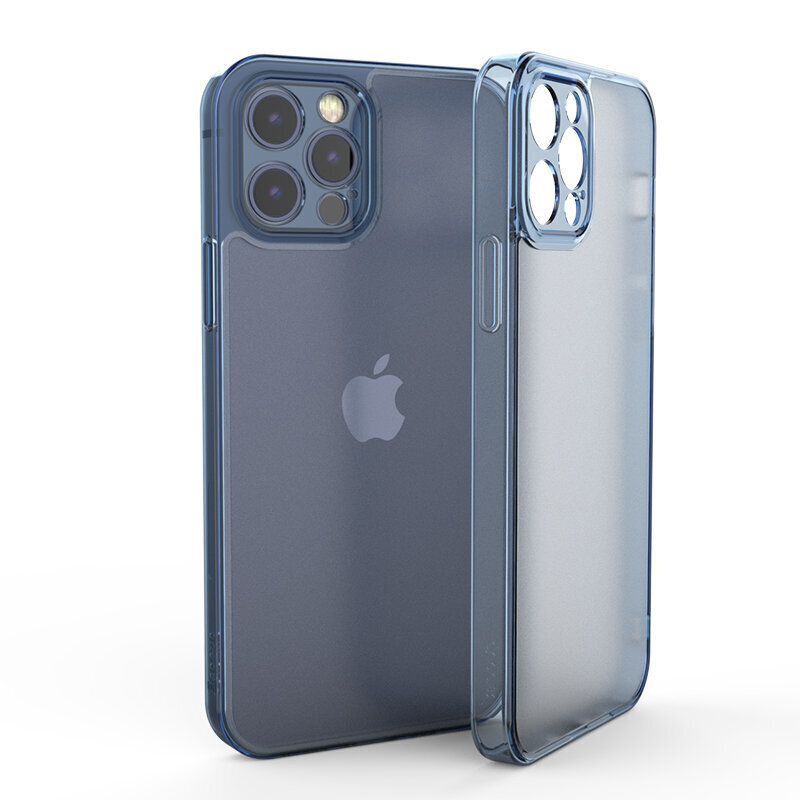 Telefoniümbris Matte Blue Skyfall Glass case (integrated tempered glass) Soundberry Apple iPhone 12 sinist värvi цена и информация | Telefoni kaaned, ümbrised | kaup24.ee