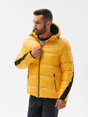 Куртка мужская стеганая Ombre C503, желтая цена и информация | Мужские куртки | kaup24.ee