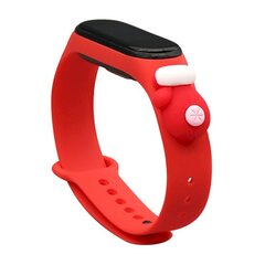 Ремешок для часов Fusion Xmas Glove для Xiaomi Mi Band 5 / Mi Band 6, красный цена и информация | Аксессуары для смарт-часов и браслетов | kaup24.ee