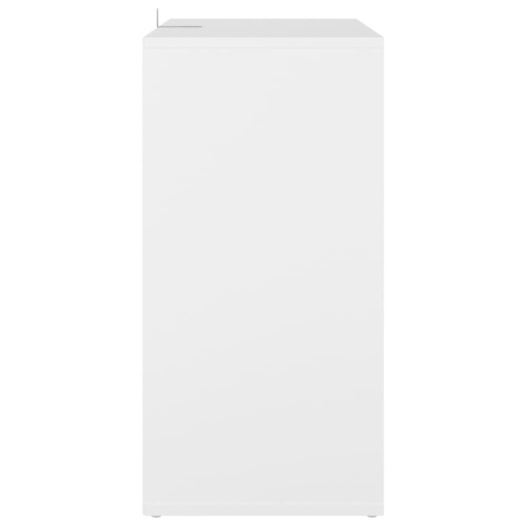vidaXL Kingariiul, valget värvi, 60x35x70cm, MDP hind ja info | Jalatsikapid, jalatsiriiulid | kaup24.ee