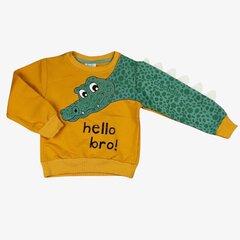 Джемпер с крокодилом для мальчиков, желтый цена и информация | Свитеры, жилетки, пиджаки для мальчиков | kaup24.ee