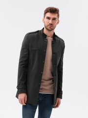 Мужское осеннее пальто Ombre C269, чёрное цена и информация | Мужские пальто | kaup24.ee