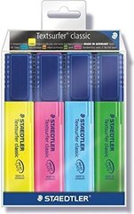 Tekstimarkerite kompl. Textsurfer Classic 4värvi, Staedtler /10 цена и информация | Канцелярские товары | kaup24.ee