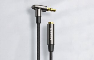 UGREEN AV188 mini jack 3.5mm AUX elbow cable, 2m (black) цена и информация | Кабели для телефонов | kaup24.ee