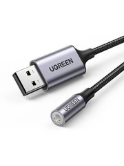 UGREEN CM477 Audio Adapter, USB to Mini Jack 3.5mm AUX (grey) hind ja info | USB jagajad, adapterid | kaup24.ee