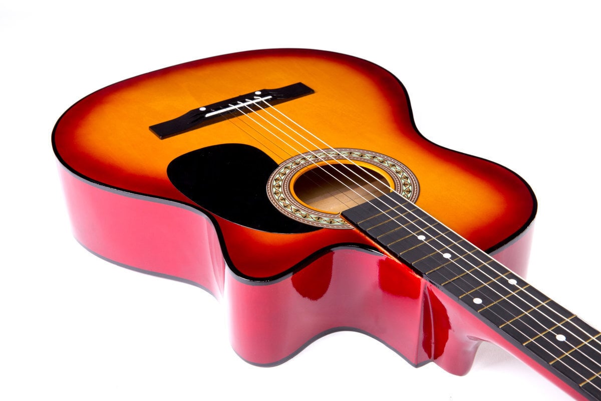 Akustiline kitarr A-10, pruun hind ja info | Kitarrid | kaup24.ee