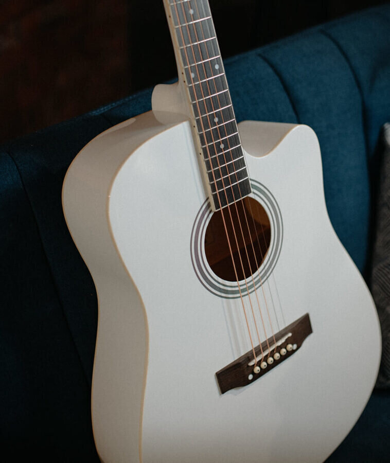 Akustilise kitarri komplekt Alamo AC-3, valge цена и информация | Kitarrid | kaup24.ee