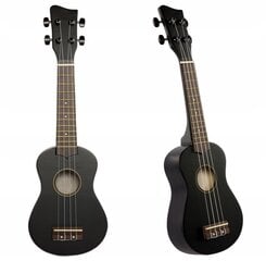 Jasmin U3 ukulele komplekt, must цена и информация | Гитары | kaup24.ee