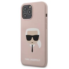 KLHCP12LSLKHLP Karl Lagerfeld Head Silicone Cover for iPhone 12 Pro Max 6.7 Light Pink цена и информация | Чехлы для телефонов | kaup24.ee