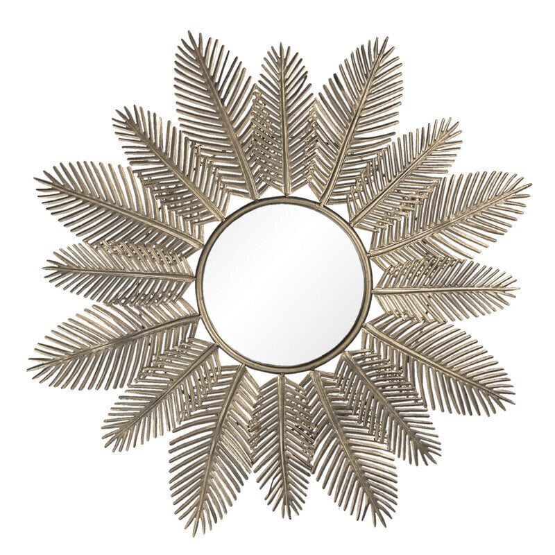 Seina peegel, ümmargune - palmilehed, 84 x 3 cm hind ja info | Peeglid | kaup24.ee