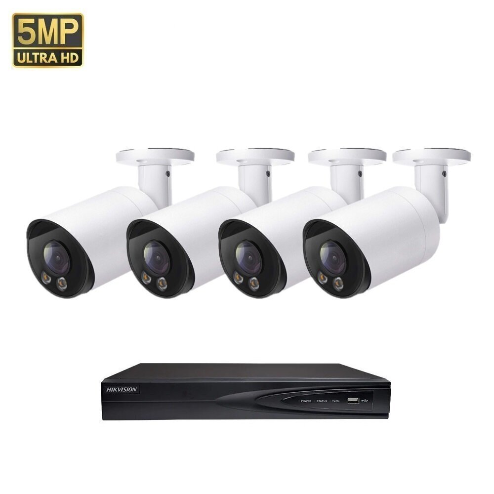 5MP Bullet VAI2055HKW + Hikvision NVR 7604 komplekt hind ja info | Valvekaamerad | kaup24.ee