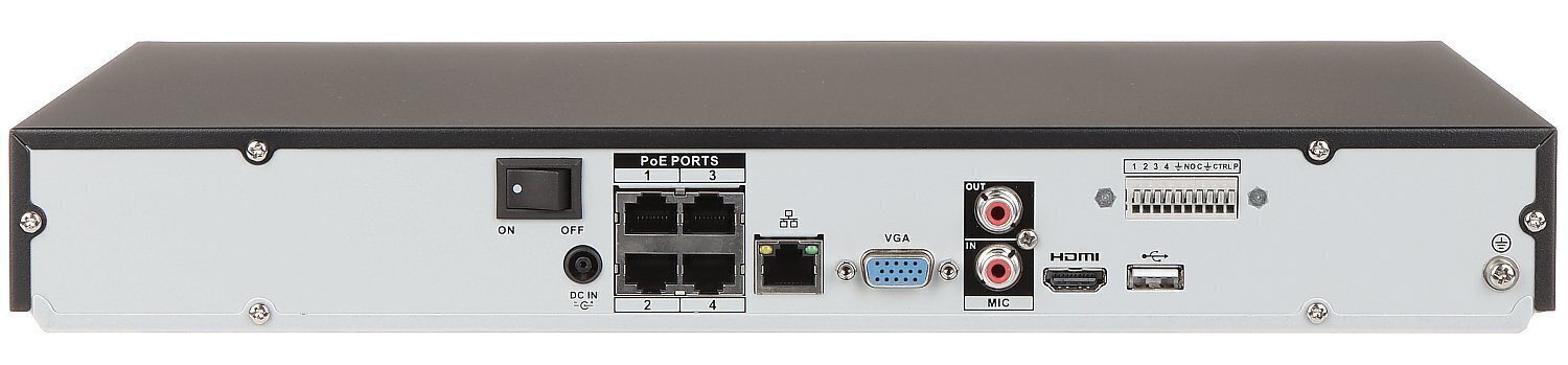 IP NVR salvesti 4 kanalit Dahua NVR4204-P-4KS2/L, 4xPOE hind ja info | Valvekaamerad | kaup24.ee
