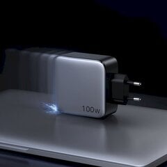 Ugreen travel wall charger 2x USB Type C 100W Power Delivery gray (50327) цена и информация | Зарядные устройства для телефонов | kaup24.ee