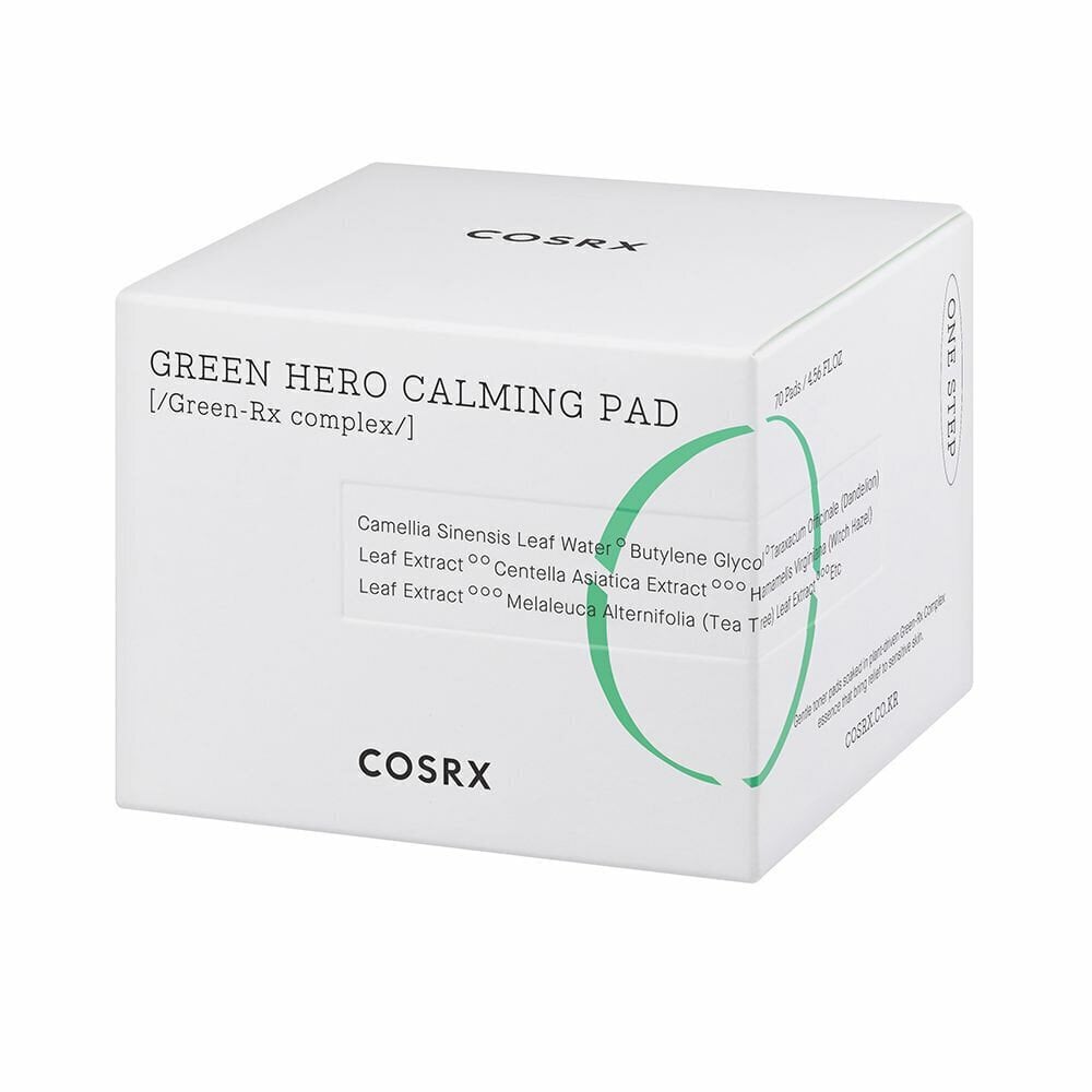 Näotoonik Cosrx Green Hero Puuvillased Padjakesed Rahustav (70 uds) hind ja info | Näopuhastusvahendid | kaup24.ee