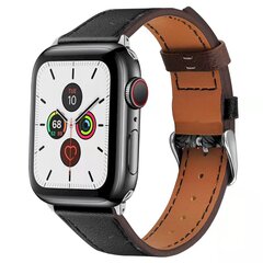 Кожаный ремешок Fusion для Apple Watch 38/40 мм, черный цена и информация | Аксессуары для смарт-часов и браслетов | kaup24.ee