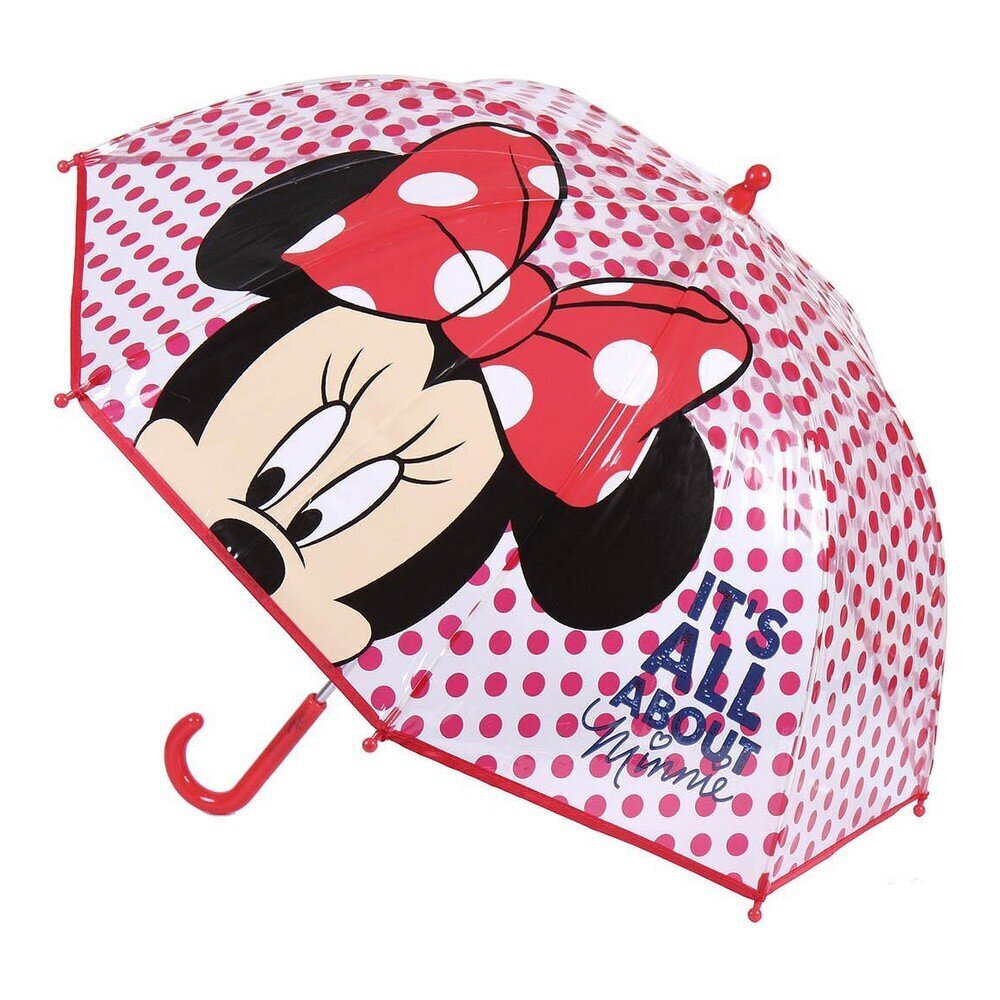 Vihmavari Minnie Mouse Punane (Ø 71 cm) hind ja info | Laste aksessuaarid | kaup24.ee