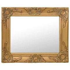 vidaXL barokkstiilis seinapeegel 50 x 40 cm, kuldne цена и информация | Подвесные зеркала | kaup24.ee