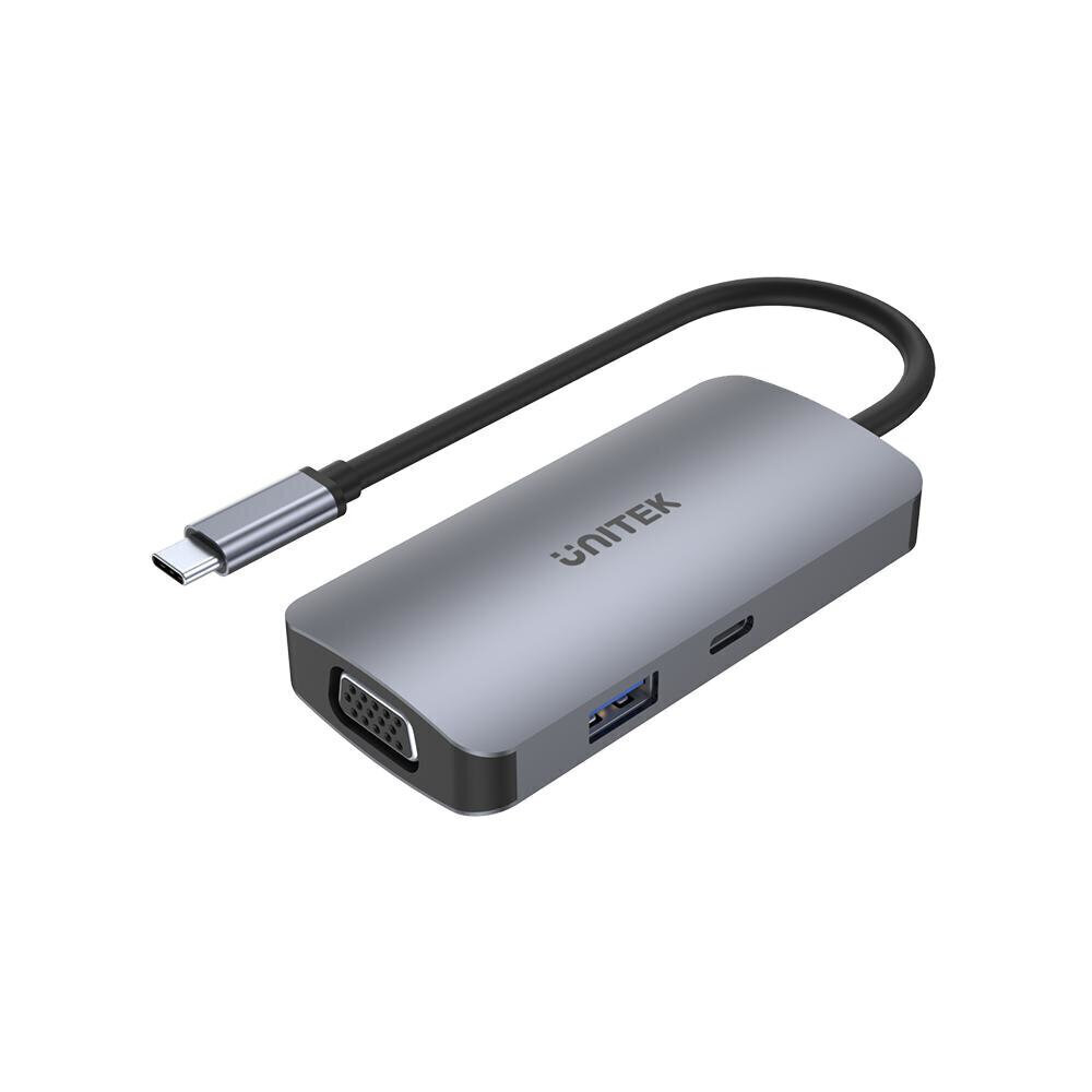 Unitek D1051A, USB-C, VGA 2xHdmi цена и информация | USB jagajad, adapterid | kaup24.ee