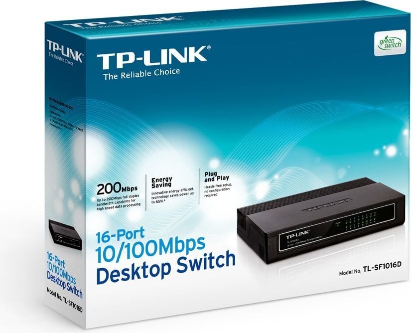 TP-Link TLSF1016D цена и информация | USB jagajad, adapterid | kaup24.ee