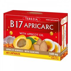 Пищевая добавка Terezia B17 Aprikarkas с абрикосовым маслом, 60 капсул цена и информация | Витамины, пищевые добавки, препараты для хорошего самочувствия | kaup24.ee