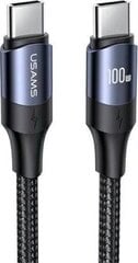 USAMS U71 USB-C в USB-C 100W PD 3м, черный цена и информация | Borofone 43757-uniw | kaup24.ee