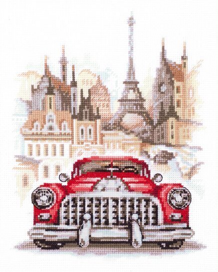 Tikkimiskomplekt Magic Needle "Retro Buick" 110-021 цена и информация | Tikkimistarvikud | kaup24.ee