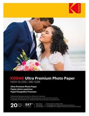 Особо глянцевая фотобумага Kodak Ultra Premium 9891175, 13x18 см, 280 г/м², 20 листов цена и информация | Тетради и бумажные товары | kaup24.ee