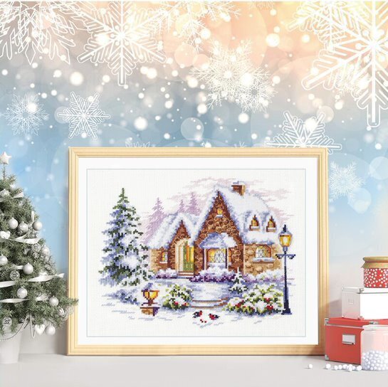 Tikkimiskomplekt Magic Needle "Winter House" 110-041 hind ja info | Tikkimistarvikud | kaup24.ee