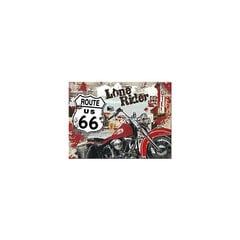 Магнит Route 66 Lone Rider, 6x8 см цена и информация | Канцелярские товары | kaup24.ee