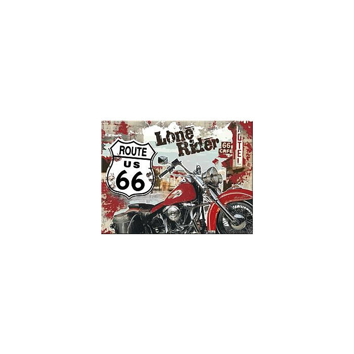 Magnet 6x8cm / Route 66 Lone Rider hind ja info | Kirjatarbed | kaup24.ee