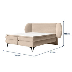 Кровать Selsey Cermone 3, 180x200 см, светло-коричневая цена и информация | Кровати | kaup24.ee