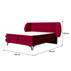 Кровать Selsey Cermone 3, 180x200 см, красная цена и информация | Кровати | kaup24.ee