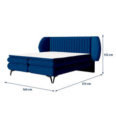 Кровать Selsey Cermone 2, 160x200 см, синяя цена и информация | Кровати | kaup24.ee