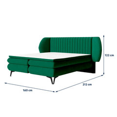 Кровать Selsey Cermone 2, 160x200 см, зеленая цена и информация | Кровати | kaup24.ee