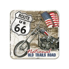 Retro klaasialus / 1tk / Route 66 Old Trails Road hind ja info | Laudlinad, lauamatid, servjetid | kaup24.ee