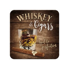 Стеклянный подстаканник в стиле ретро / 1 шт. / Whiskey & Cigars цена и информация | Скатерти, салфетки | kaup24.ee