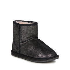 Ботинки детские EMU Australia wallaby teens mini black metallic, черные цена и информация | Детская зимняя обувь | kaup24.ee