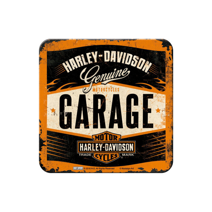 Retro klaasialus / Harley-Davidson Garage / 1tk hind ja info | Laudlinad, lauamatid, servjetid | kaup24.ee