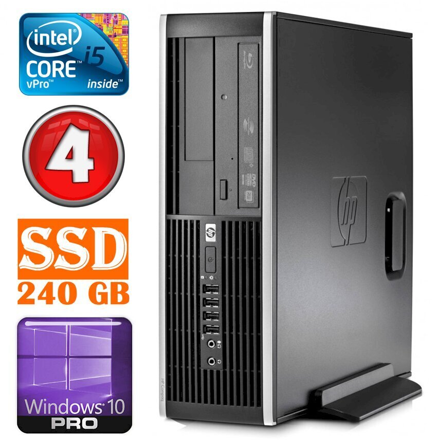 HP 8100 Elite SFF i5-650 4GB 240SSD DVD WIN10Pro [refurbished] hind ja info | Lauaarvutid | kaup24.ee