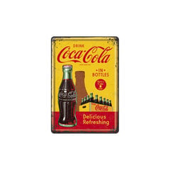 Nostalgic Art Postkaart metallist 10x14,5cm / Coca-Cola in bottles hind ja info | Sisustuselemendid | kaup24.ee