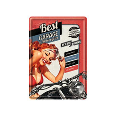 Nostalgic Art Postkaart metallist 10x14.5cm / Best Garage for Motorcycles hind ja info | Sisustuselemendid | kaup24.ee