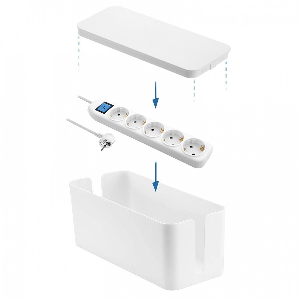 Pikendusjuhe paigalduskarbiga Electraline 300170, 5 pistikupesa, 1,5 m цена и информация | Pikendusjuhtmed, kaablid | kaup24.ee