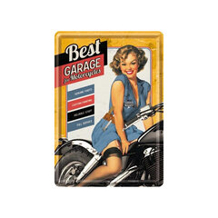 Nostalgic Art Postkaart metallist 10x14.5cm / Best Garage yellow hind ja info | Sisustuselemendid | kaup24.ee
